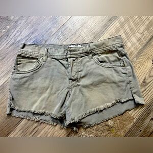 Free People Grey denim, distressed shorts size 26.